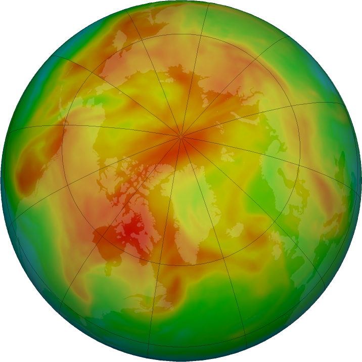 Arctic ozone map for 18 April 2022